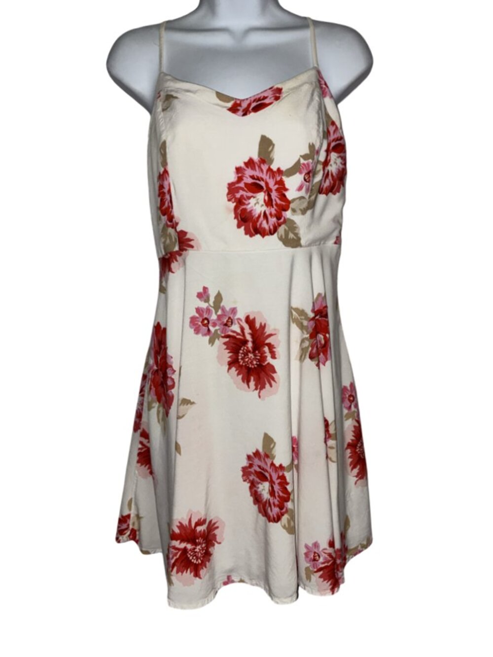 Sz.M*Old Navy*White/Pink Floral-Print Mini Dress